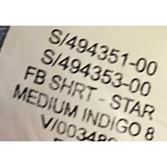 Gap Jean Button Down Shirt With Stars Women's Size M - Picture 13 of 15